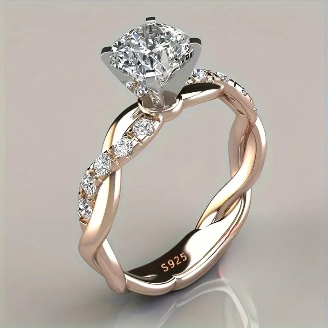 Stijlvolle ring met kristallen