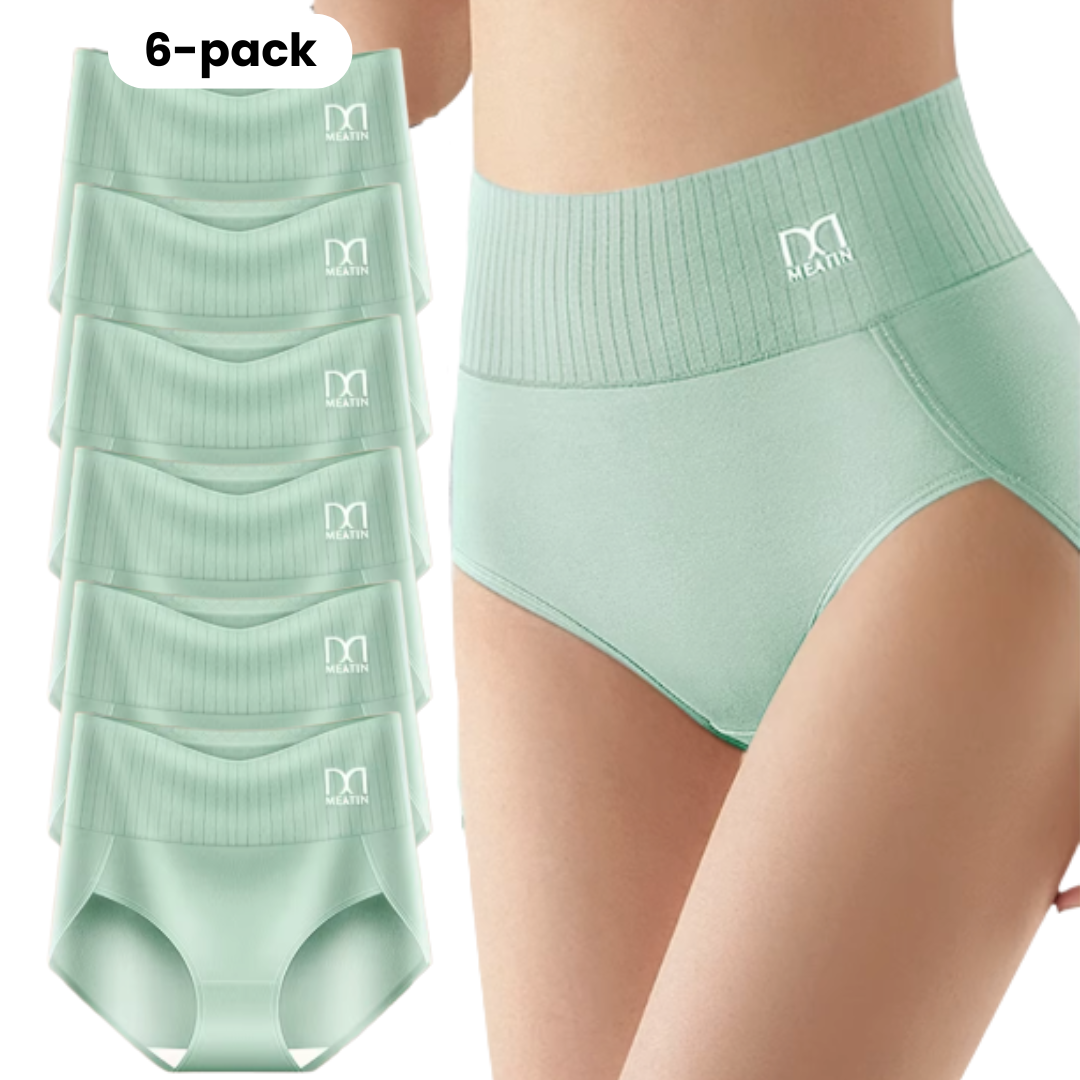 Shaplex™ - 6-Pack Soft & Comfortable High-Waist Briefs with Tummy Support