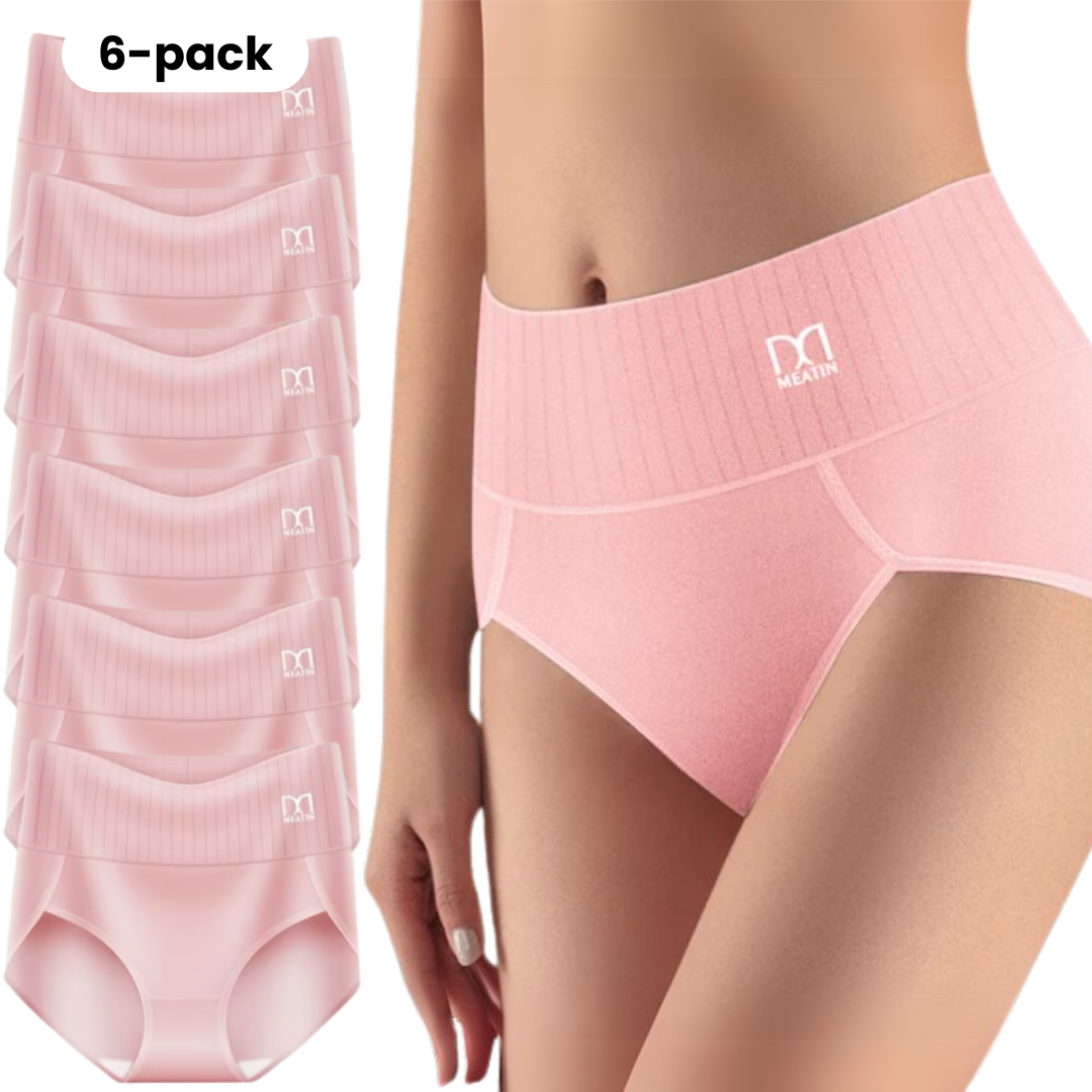 Shaplex™ - 6-Pack Soft & Comfortable High-Waist Briefs with Tummy Support