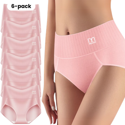 Shaplex™ - 6-Pack Soft & Comfortable High-Waist Briefs with Tummy Support