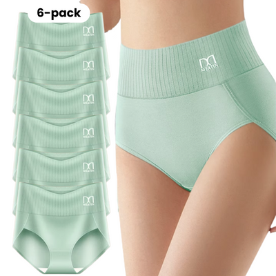 Shaplex™ - 6-Pack Soft & Comfortable High-Waist Briefs with Tummy Support