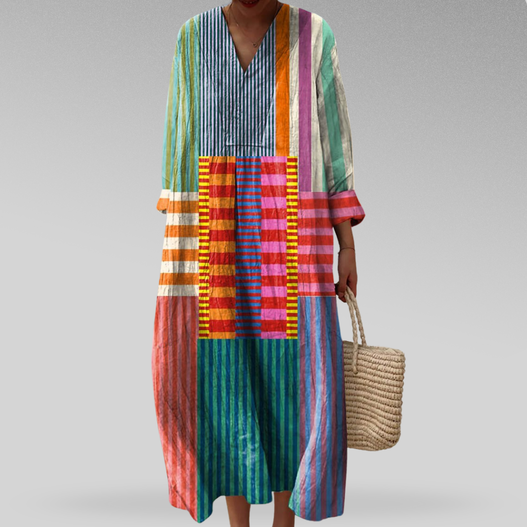 Lia™ | Elegante jurk met geometrisch patroon