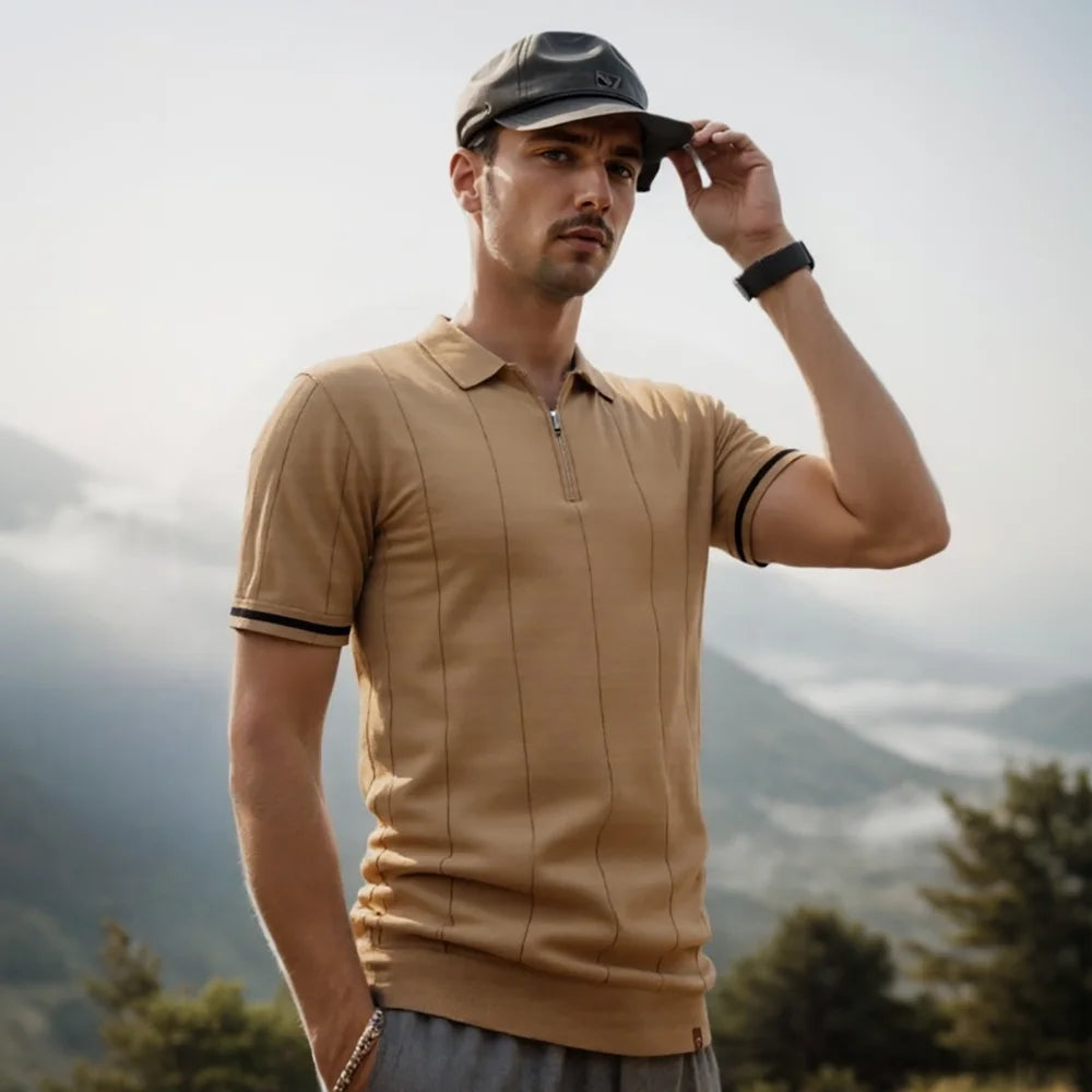 Van der Hulst™ | Heren Polo Shirt Met Rits