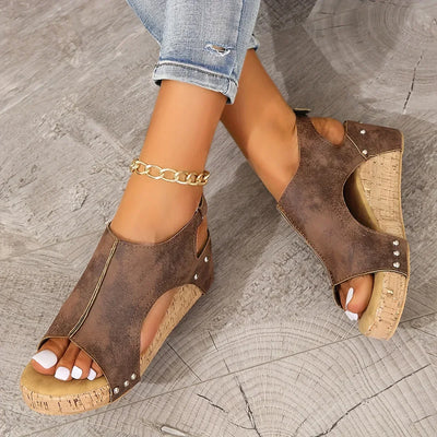 Mila - Handcrafted suede leather sandals