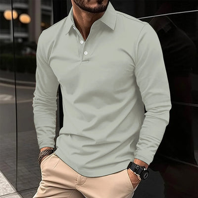 H.L Casual Long-Sleeved Polo