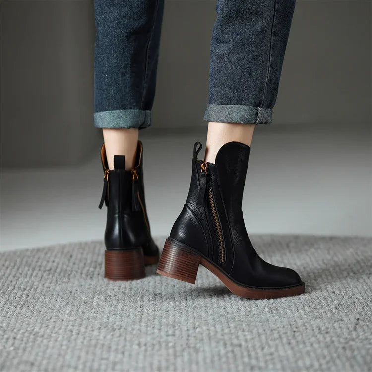 Granzia Leather Ankle Boots