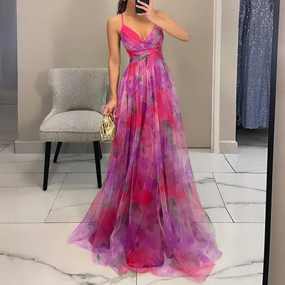 Giselle | Betoverende Maxi-jurk met Bloemenprint