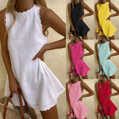 Oriane Ruffled Sleeveless Tank Dress