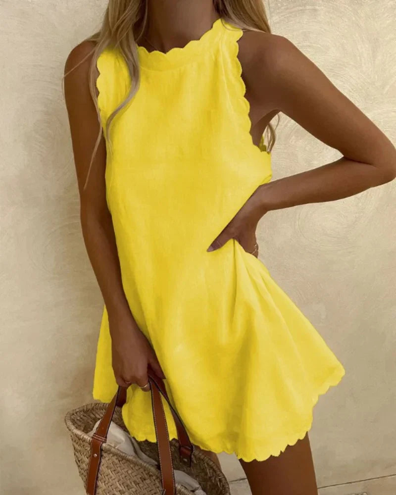 Oriane Ruffled Sleeveless Tank Dress