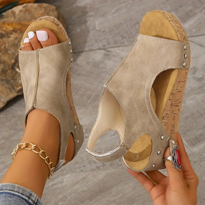 Mila - Handcrafted suede leather sandals