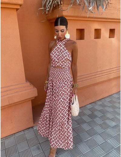 Luna | Elegante midi-jurk met schoudervrije ruches
