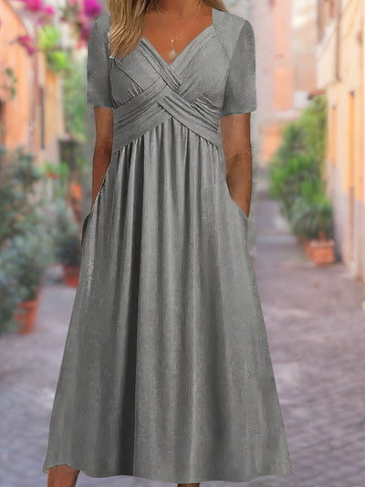 Aria Comfortable V-Neck Dress