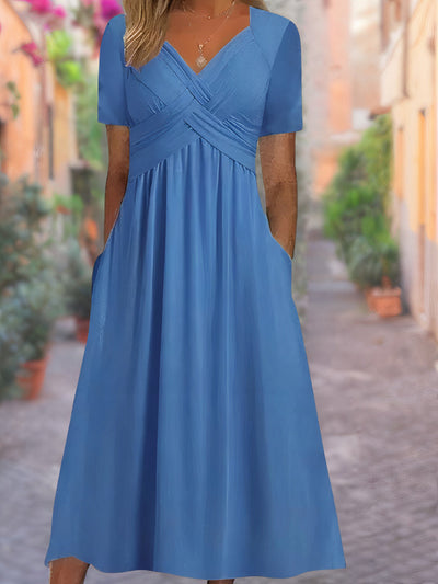 Aria Comfortable V-Neck Dress