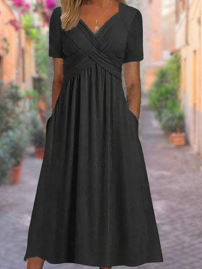 Aria Comfortable V-Neck Dress