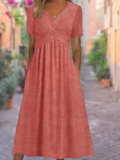 Aria Comfortable V-Neck Dress