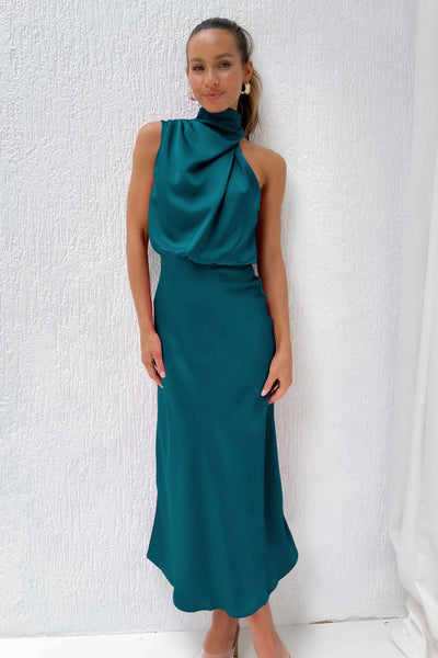 Theresa - Long Dress with Halterneck