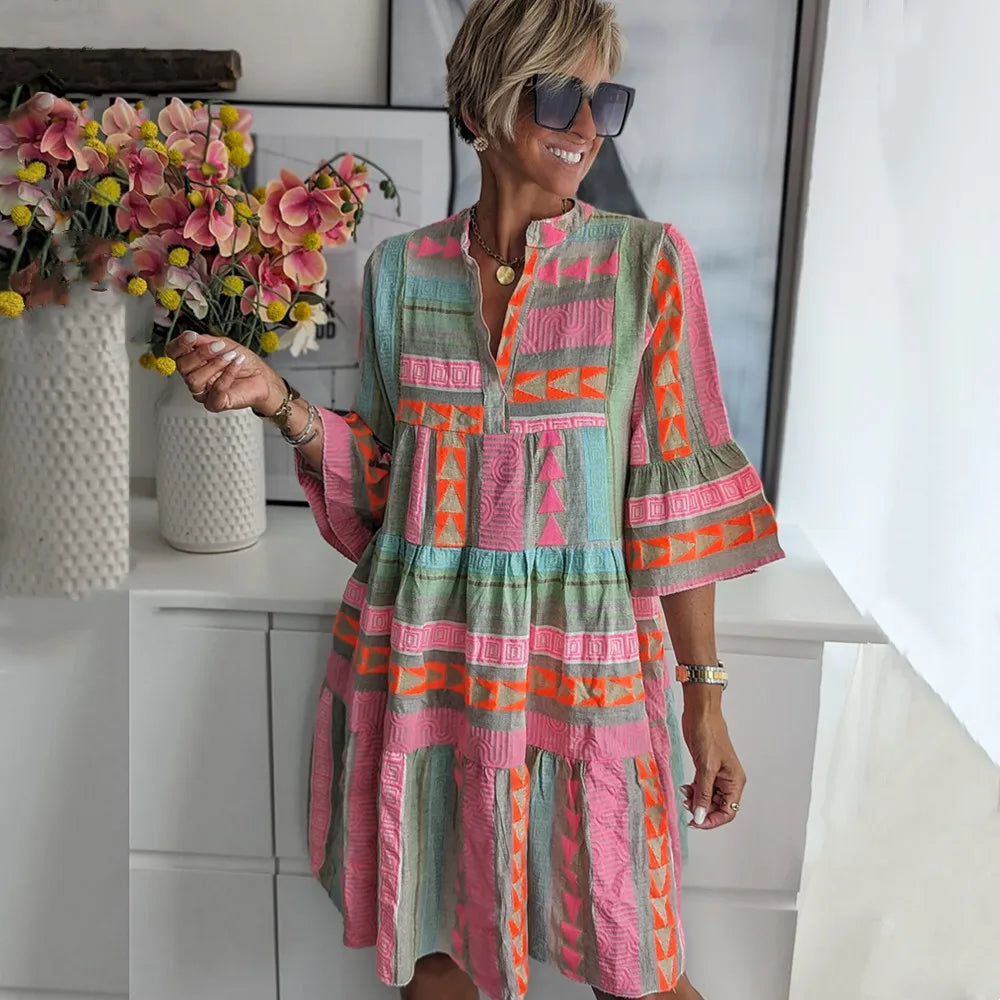 Julianne™ | boho zomerjurk met laagjes
