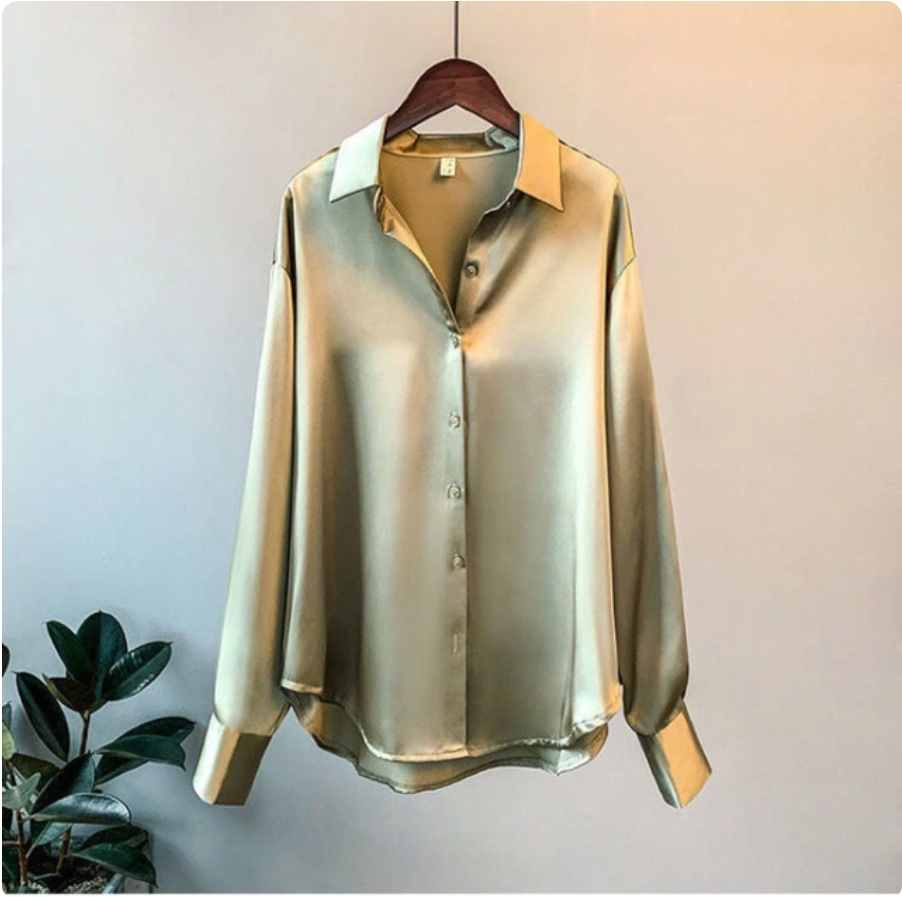 BRIGET ELEGANT WOMAN'S SATIN SHIRT