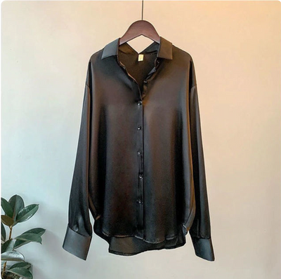 BRIGET ELEGANT WOMAN'S SATIN SHIRT
