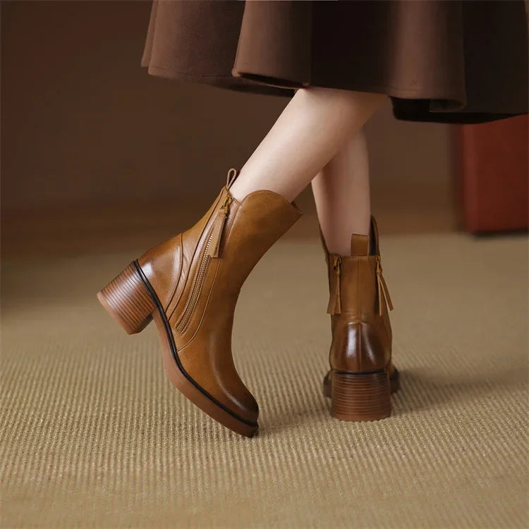 Granzia Leather Ankle Boots