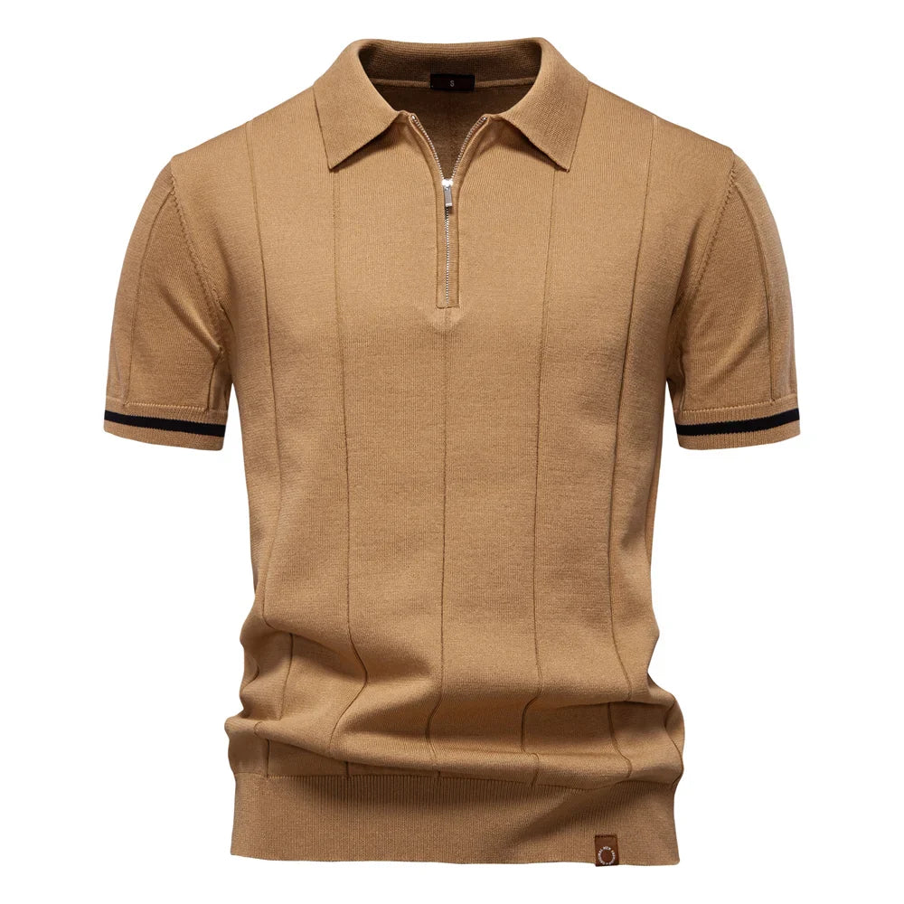 Van der Hulst™ | Heren Polo Shirt Met Rits