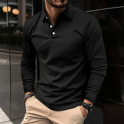 H.L Casual Long-Sleeved Polo