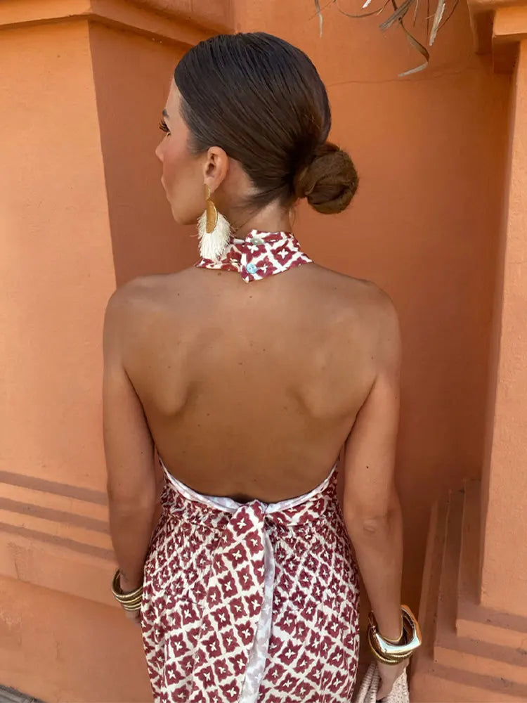 Luna | Elegante midi-jurk met schoudervrije ruches