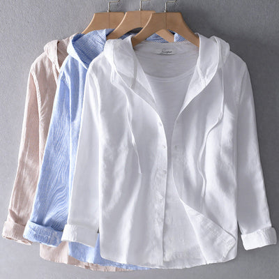 Elena - Lightweight Hooded Blouse