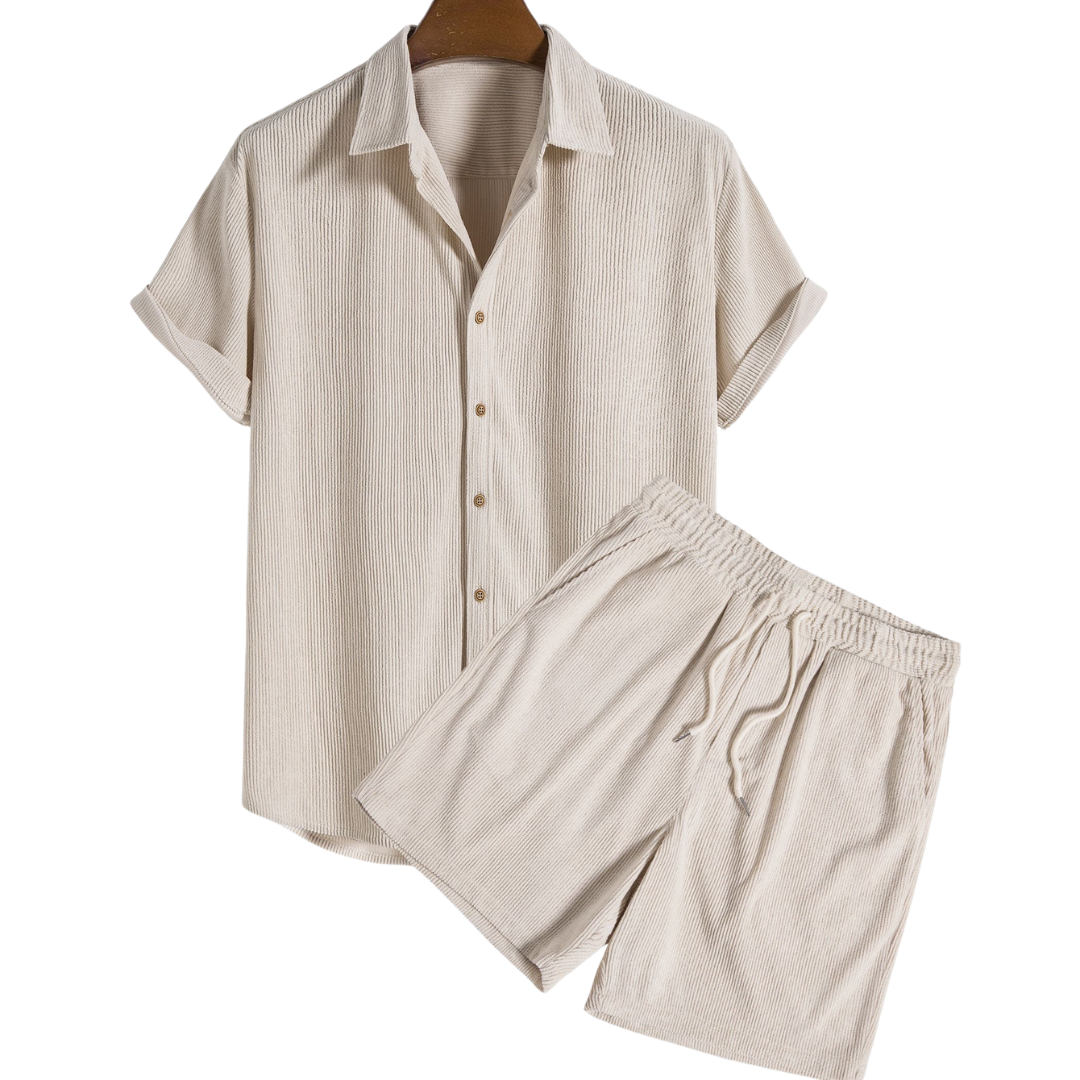 Jarell Elegant Corduroy Trousers Set