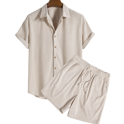 Jarell Elegant Corduroy Trousers Set