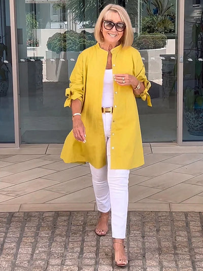 Long Cotton Swing Shirt Jacket – Flattering Fit