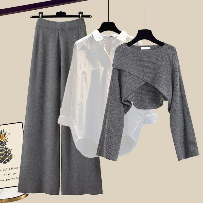 Tina Cashmere Three-Piece Long Sleeve Set