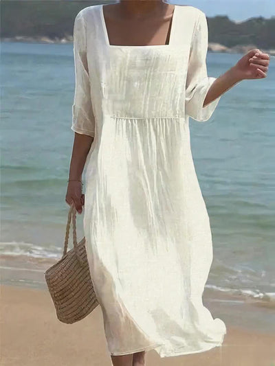 Lunelle – Elegante linnen jurk
