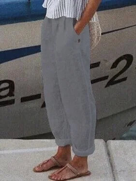 Women's Cotton Linen Casual Trousers