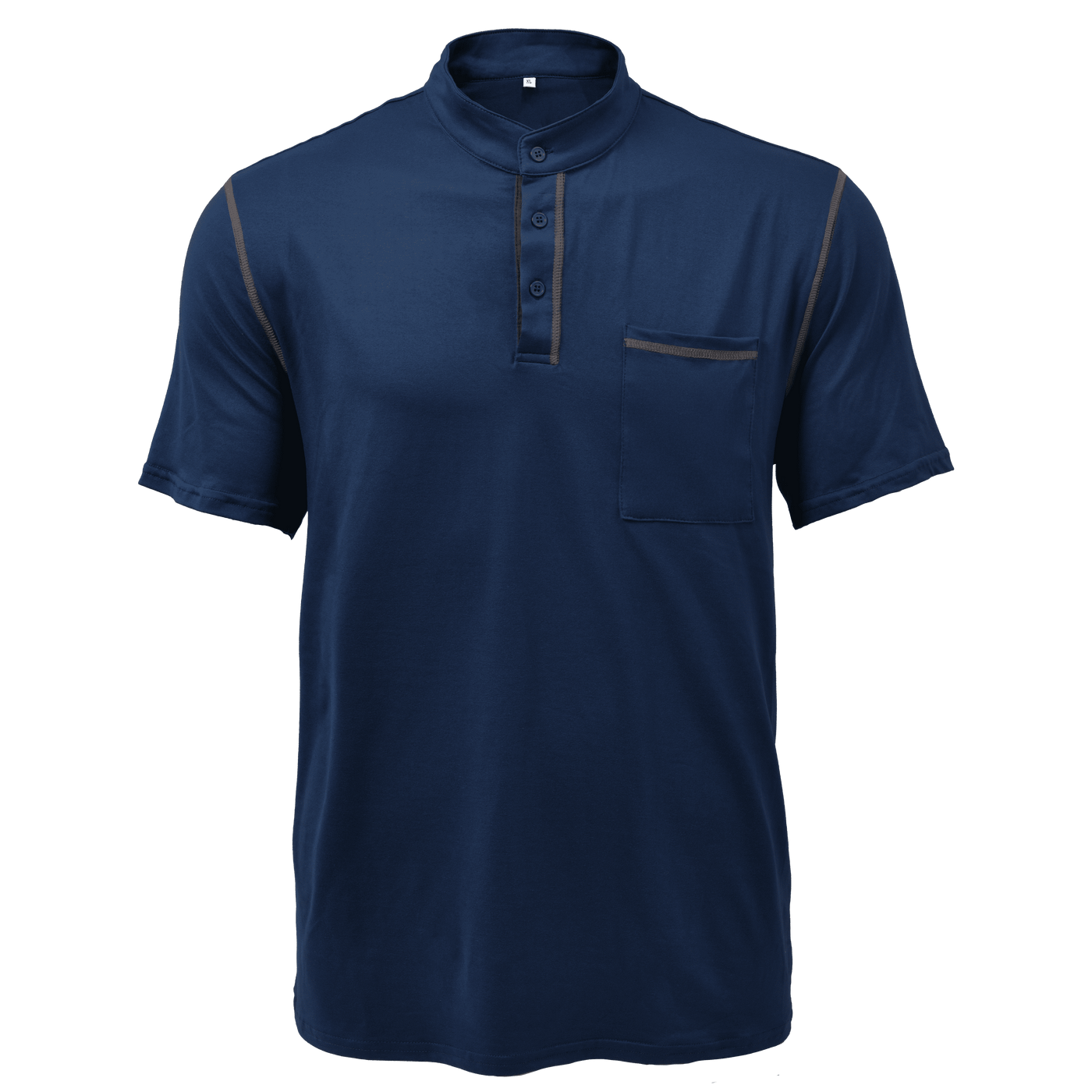 Men's Casual Colourblock Henley Collar Short Sleeve T-Shirt