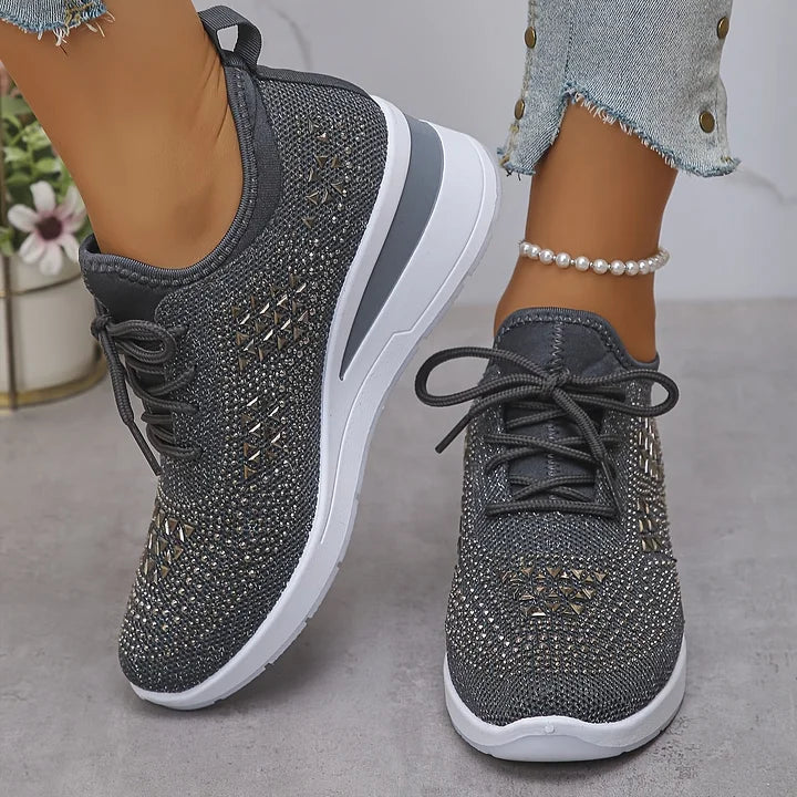 Giselle – Orthopedische sneakers met glinsterende steentjes