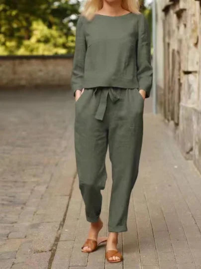 Relaxed Two-Piece Set – Solid Colour & Effortless Style