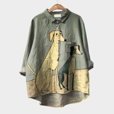 Van der Hulst | Oversized Blouse met Hondendesign