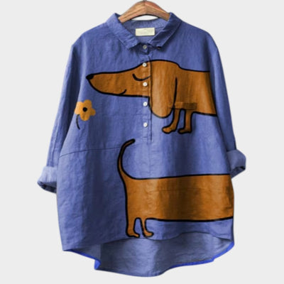 Van der Hulst | Oversized Blouse met Hondendesign
