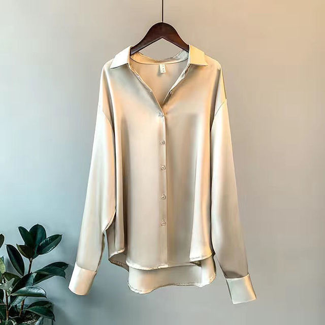 BRIGET ELEGANT WOMAN'S SATIN SHIRT