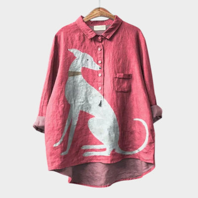 Van der Hulst | Oversized Blouse met Hondendesign